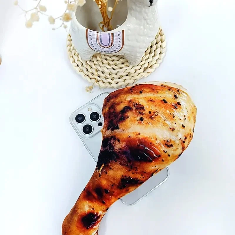 3D prank simulation chicken leg phone case suitable for iPhone 8 11 12 13 14 15 16 17 18 Pro soft silicone cover
