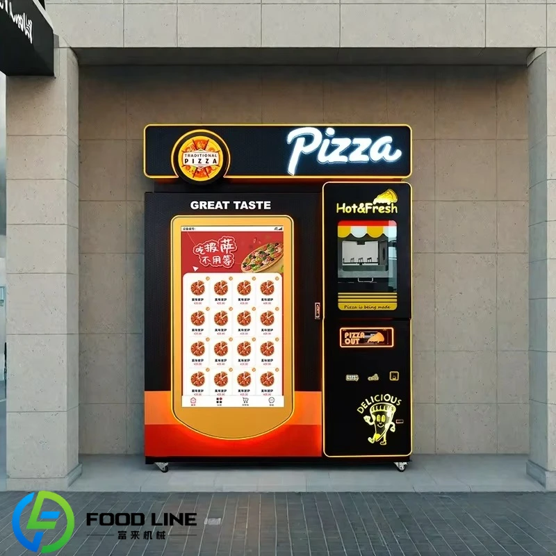 Customized Pizza Vending Machine With Remote Monitoring System Cloud Background Management For Real Time Sales Data Analysis