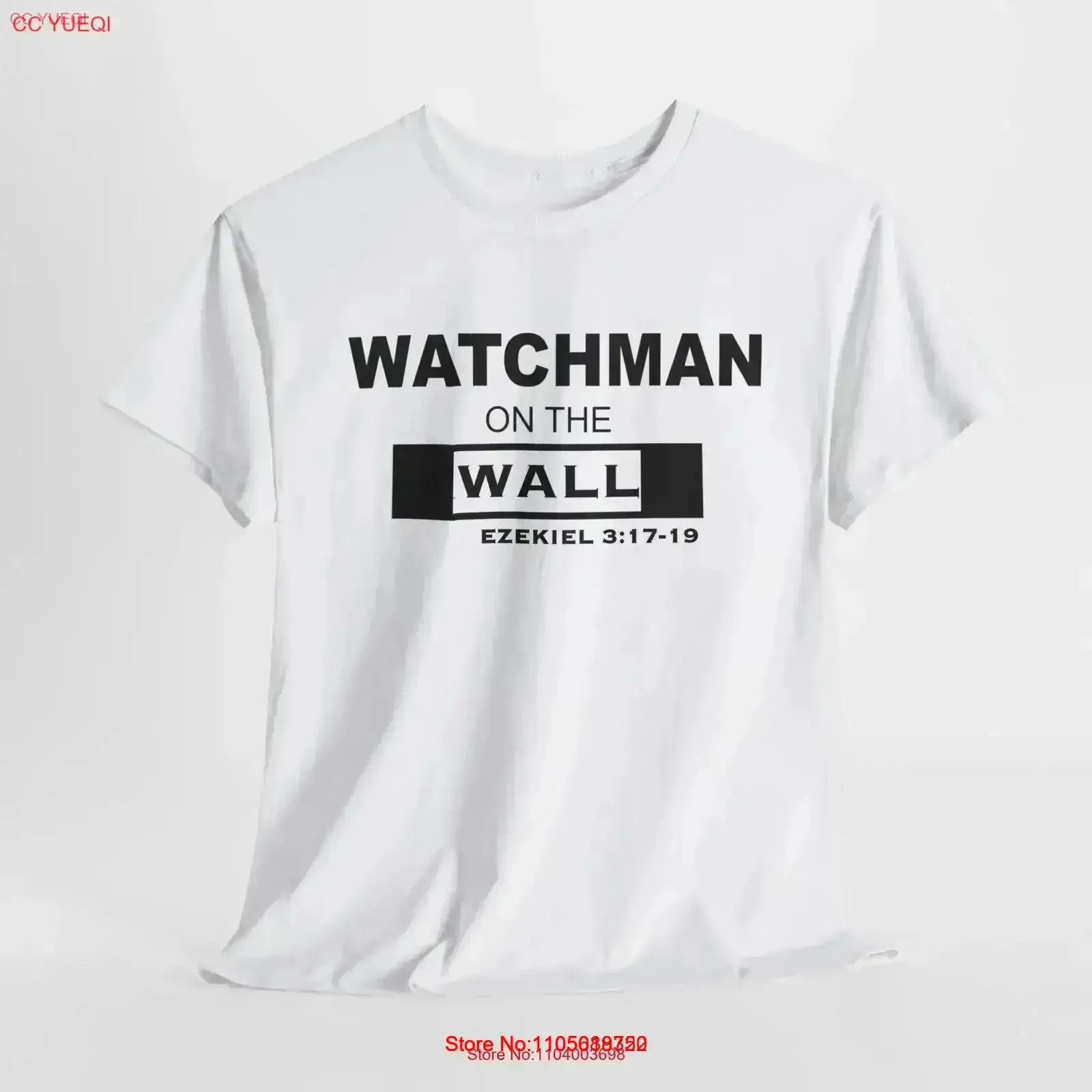 Watchman on the Wall Ezekiel 3 17 19 Heavy Cotton T Shirt vintage Washed Casual Slightly fashion Soft designer clothes vintage