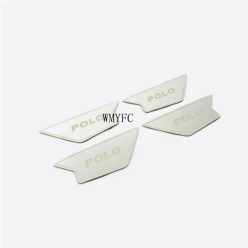 Stainless Steel Inner Door Handle Bowl Cover Sticker Case for Vw Polo 2019 2020 2021 2022 2023 Car Styling  Accessories 4Pcs/Set