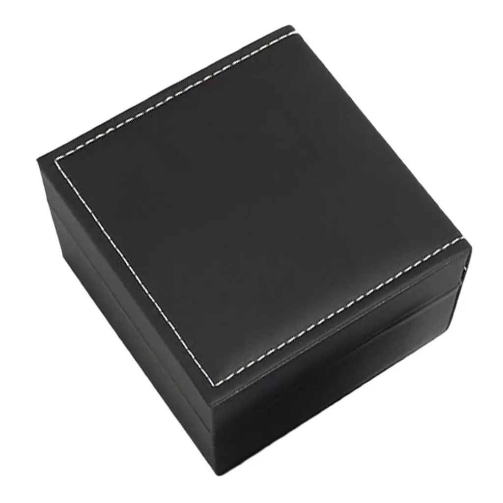 PU Leather Men Watch Box Organizer with Removable Velvet Cushion for Watches Jewelry Display Gift for Home or Shop