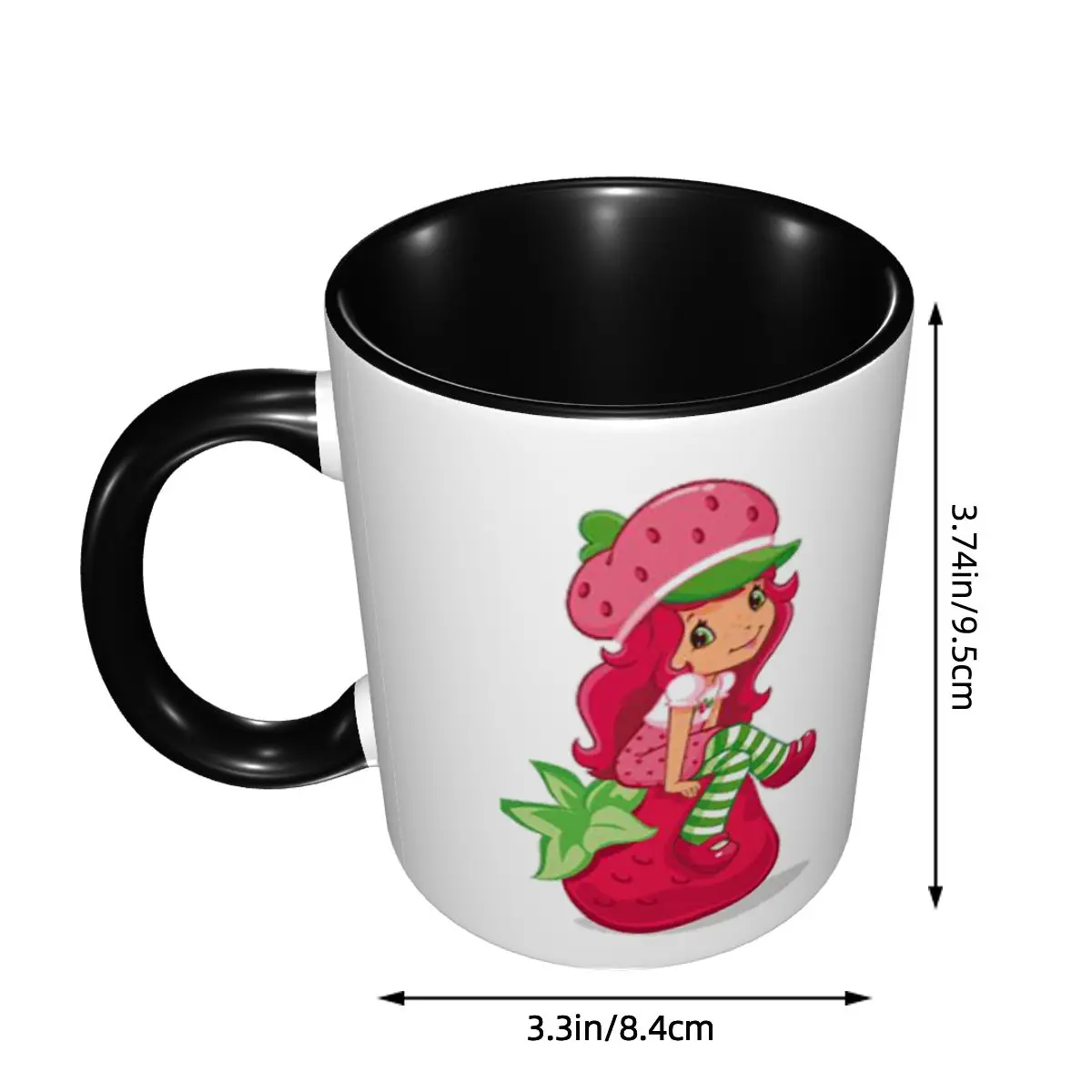Strawberry Shortcake Girl Cartoon Anime Mug Funny Ceramic Coffee Cups Tea Mugs Milk Cup Drinkware Gifts for Friends