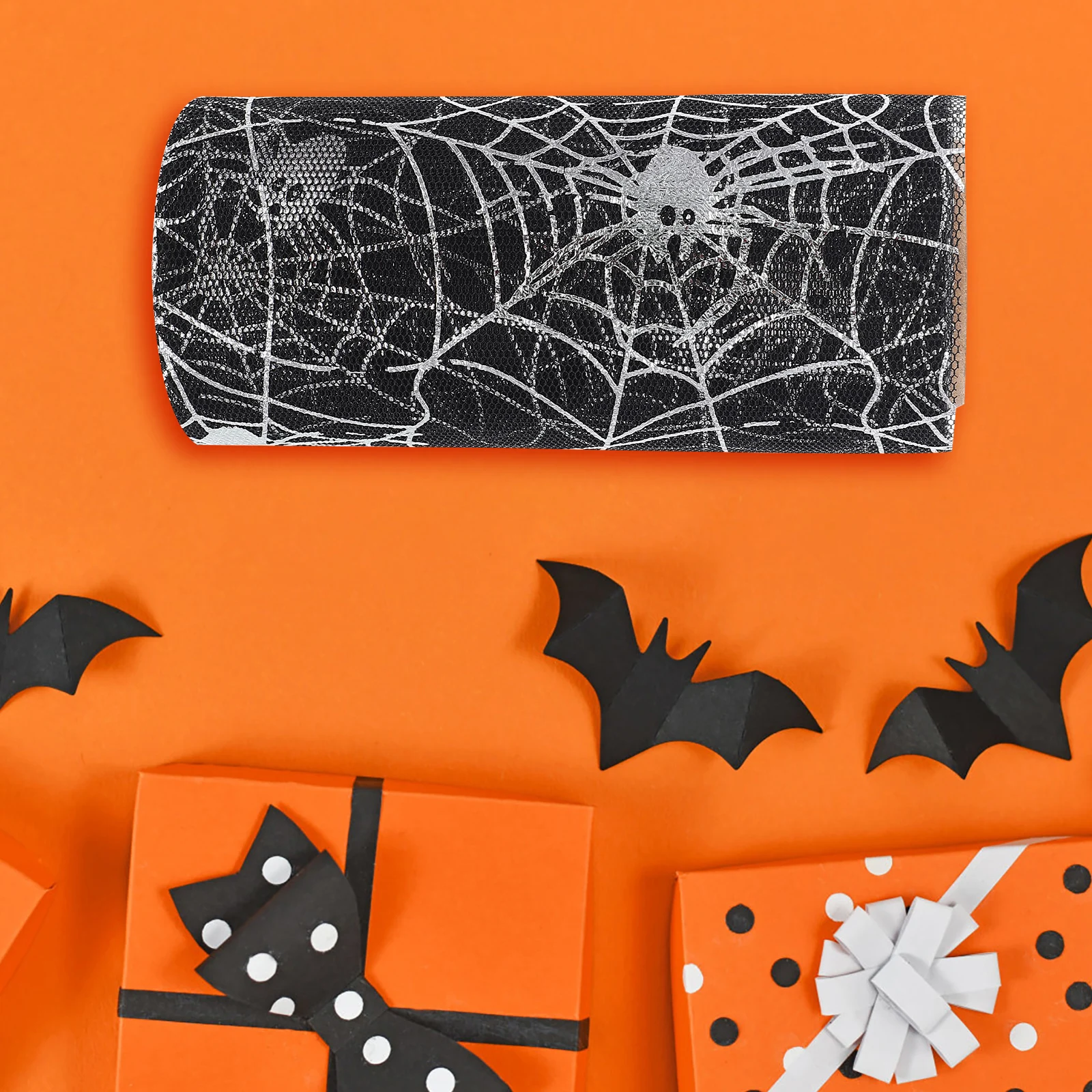 

Halloween Mesh Rolls Tulle Ribbon Netting Fabric Polyester Wrapping Decorative DIY Craft Gift Box Bow Knot Chic Festive