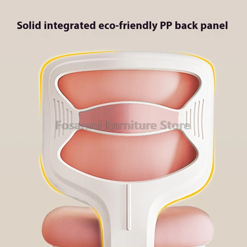 Ergonomic Mesh Chair with Footrest for Kids Adjustable Children Study Chair Home Writing Computer Chairs with Lockable Wheels