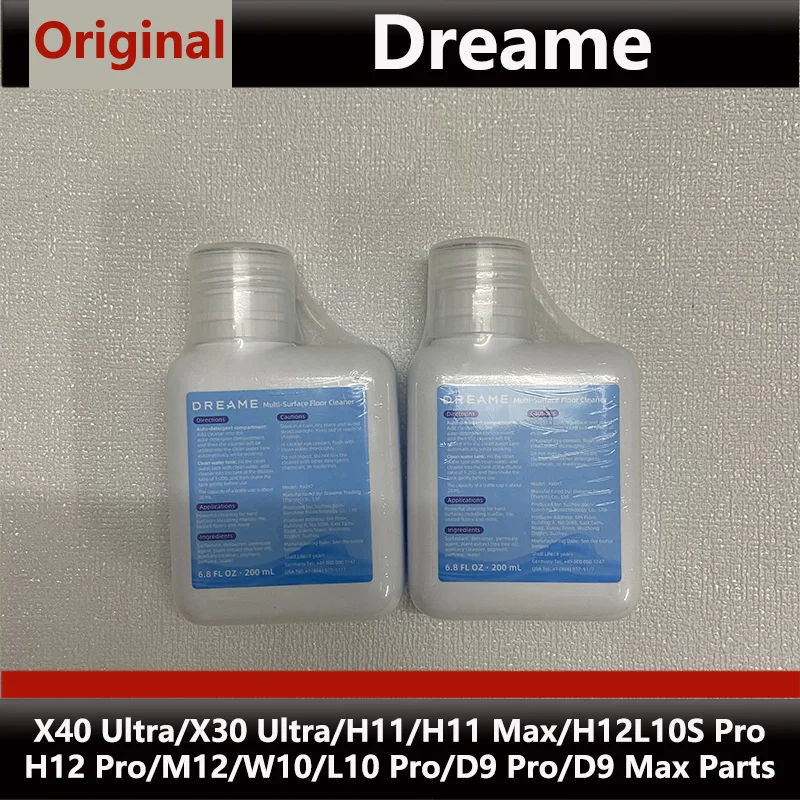 

Liquid Fit Dreame X40 Ultra\X30 Ultra\H11/H11 Max/H12/H13/H12 Pro / M12 /W10 Cleaning Fluid Parts Accessories 200ml