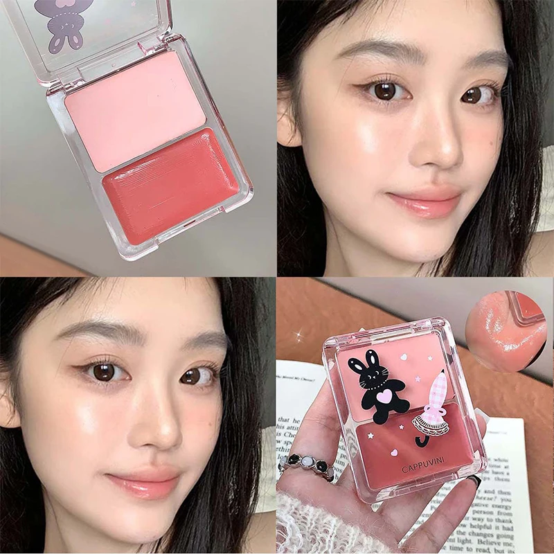 Cappuvini Cheek Blush resaltador crema-agua brillante alto brillo brillo Rouge Natural iluminar cara contorno rubor maquillaje