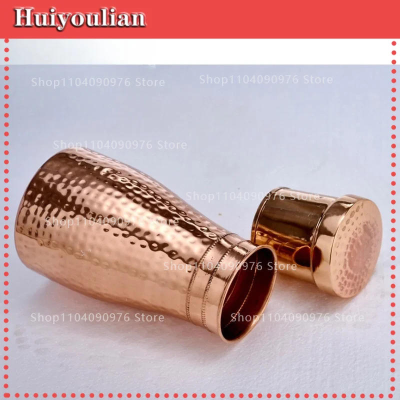 

Hand Hammered Textured Copper Kettle 800ml Yoga Cold Water Bottle