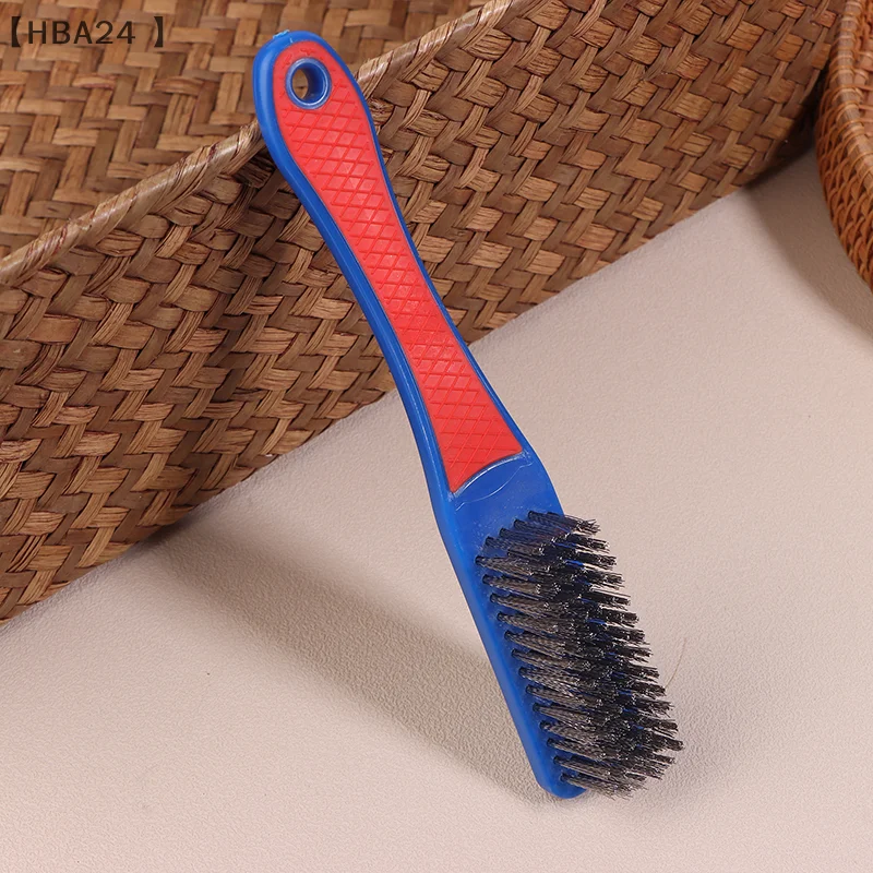 maveraHBA24 Brosse métallique durable en acier inoxydable Manche en silicone Rouge Bleu Élimination de la peinture Brosses à gratter Nettoyage Brosse antirouille en métal