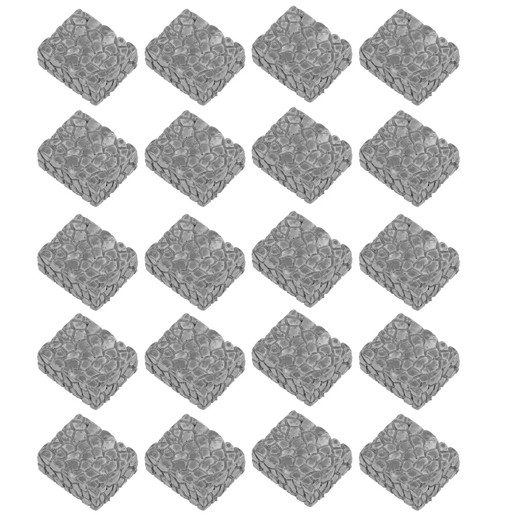 

20Pcs Mini Resin Step Stair Sculpture Creative Decorative Resin Steps Ornament for Balcony Garden Scene Layout Bonsai Decor