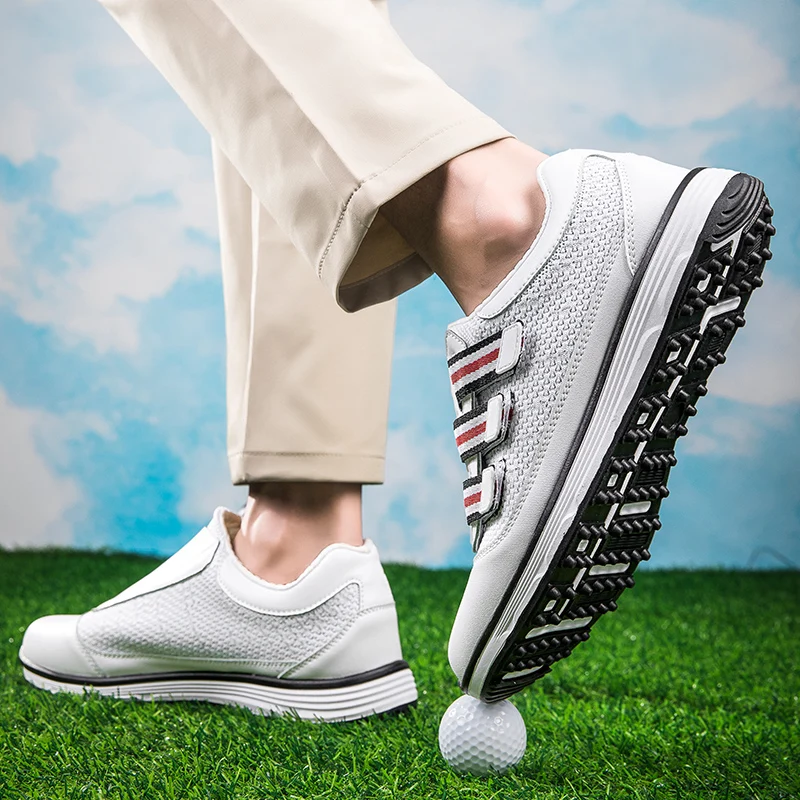 New Professional Golf Shoes Men Indoor and Outdoor Training Sneakers Summer Breathable Velcro Golf Shoes Size 37-47 Sneakers Men