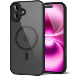 Black Magnetic Case For iPhone 16 Plus 15 Pro Max 14 13 Mini 12 11 X XS XR SE 2022 2020 8 Magsafe Mag Safe Non Yellowing Cover