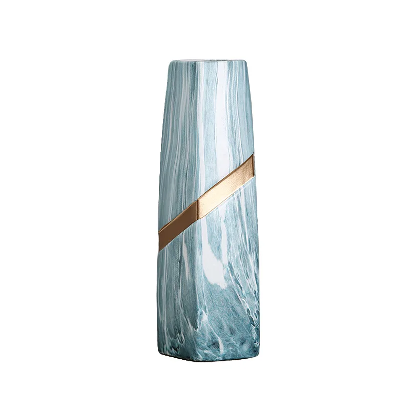 Modern simple ceramic vase ornament living room flower arrangement small fresh decoration TV cabinet simulation flower arrangeme