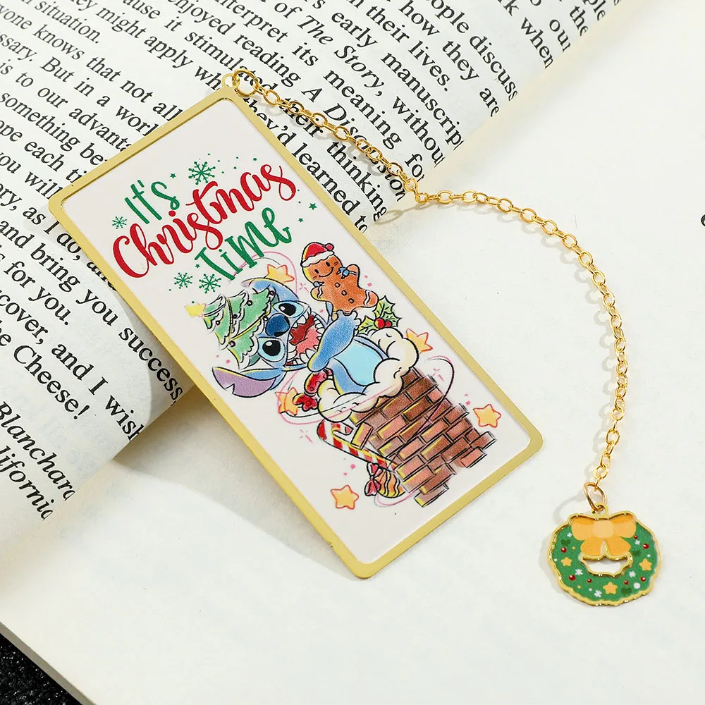 Anime Cartoon Stitch Book Mark Disney Metal Bookmarks Female Fans Collection Stationery Girls Gift Kids Birthday Stationery