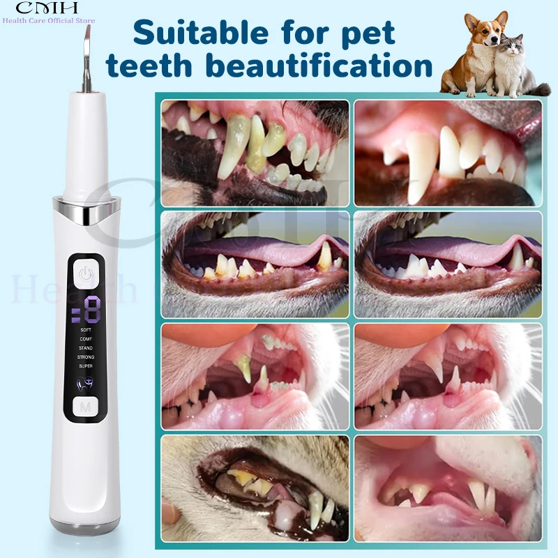 Plaque Remover for Teeth Electric Tooth Cleaner Tartar Remover with LED Light Teeth Cleaning Kit Dental Tools 2 Replaceable Head image 6