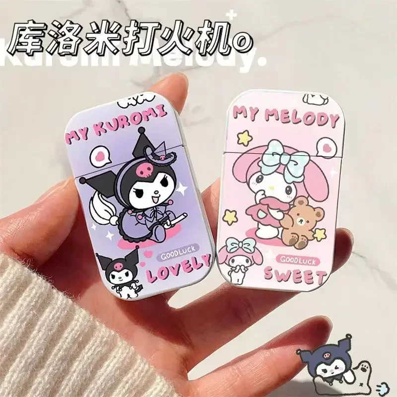 

Hello Kitty Melody Culome Flip Kerosene Lighter Windproof Grinding Wheel Hello Kitty Cute Powder Cartoon Lighter Wholesale 2024