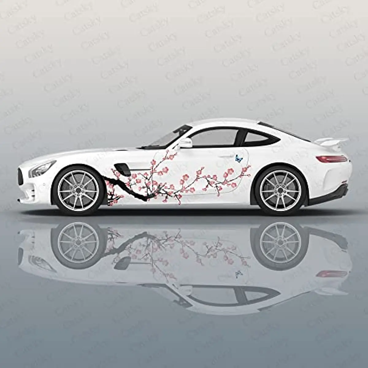 Premium Car Decals - Ink-Wash Plum Blossom-Themed Vehicle Stickers - Enhance Your Ride & Lifestyle - Superior