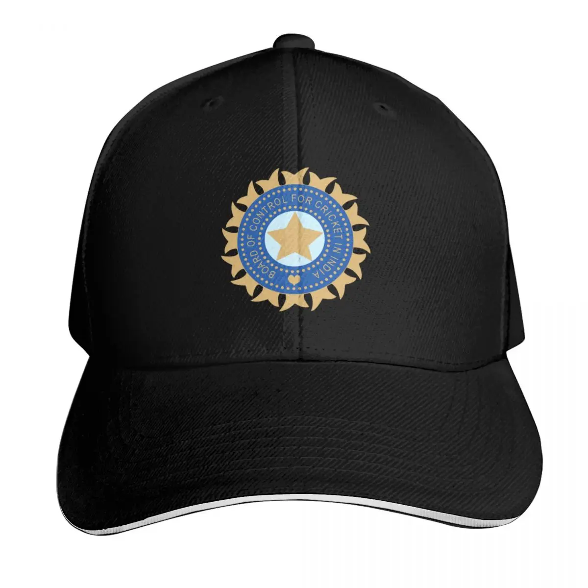 cricket board of India sticker Baseball Cap Quick Dry Performance Cotton Twill Breathable Contrast Two Tone Brim