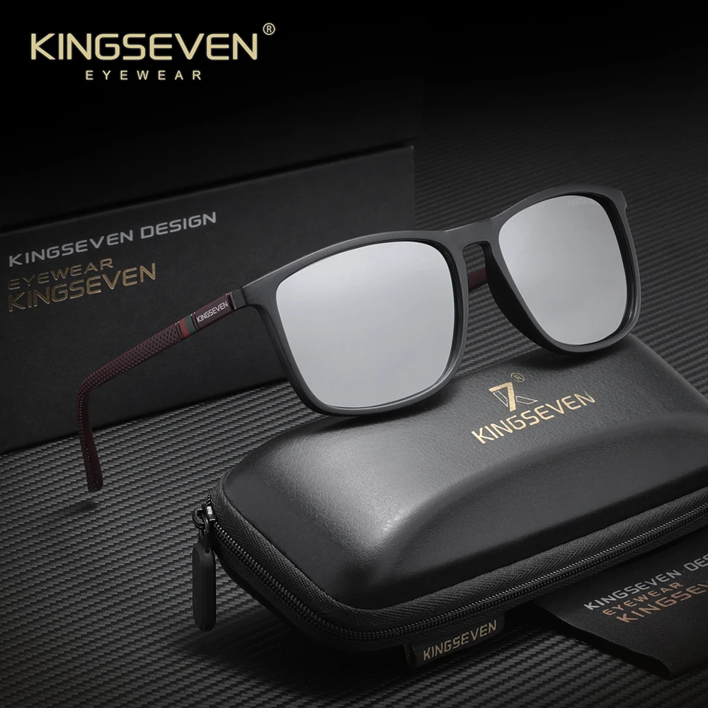 

Классические солнцезащитные очки для вождения KINGSEVEN, унисекс, прямоугольная оправа TR90, защитные очки, модные модные поляризационные очки UV400
