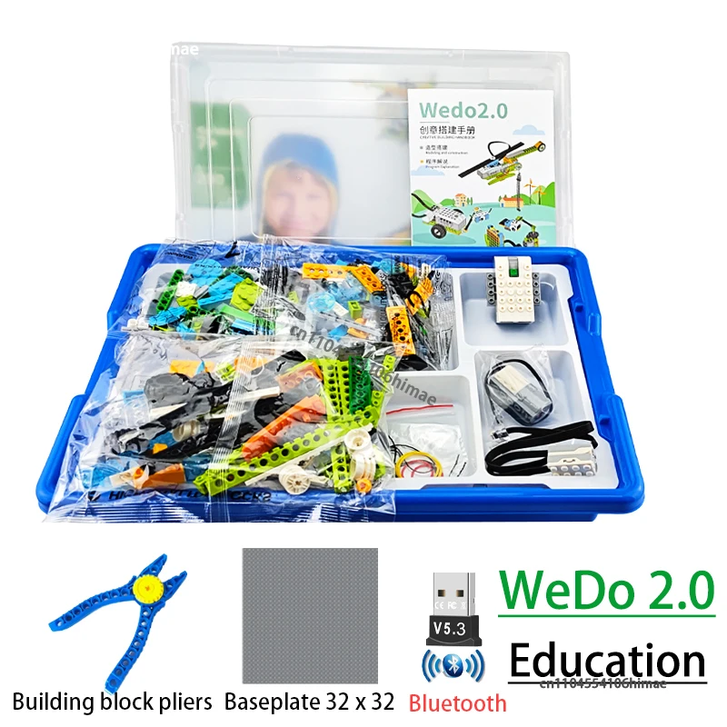 NEW Upgrade Version WeDo 2.0 With Base Plate, Building Block Pliers DIY Educational Parts For 45300 Scratch 3.0 Toy Gift Kids