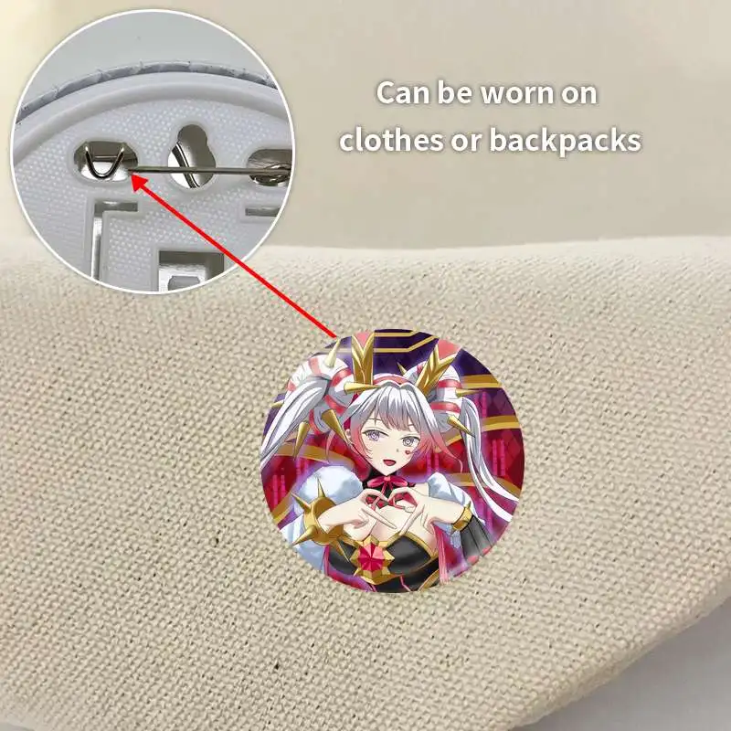 Maliss P الأبيض أرنب لعبة أنيمي شخصية لينة زر شارة بروش مرساة الأجهزة الطرفية دبوس اكسسوارات مجوهرات حقيبة مدرسية