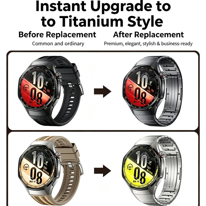 Official Quick Release Titanium Alloy Watchband for Huawei Watch GT6 Pro 46mm No Gap Wristband Huawei Watch GT7 Pro 46mm Correa