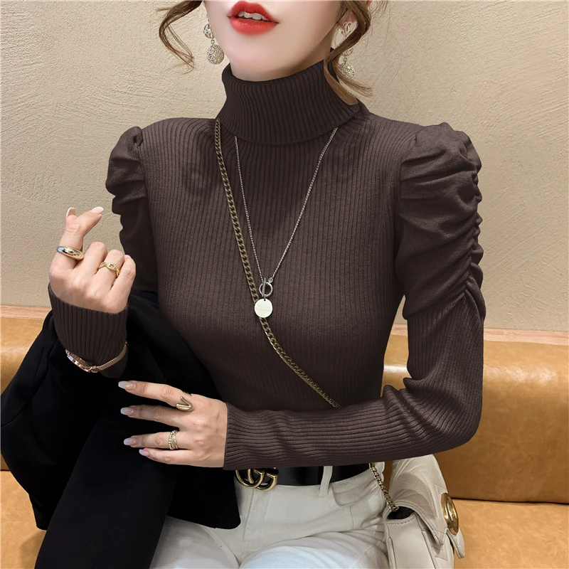 Autumn Winter Sweaters for Women 2022 Clothes Crew Neck Long Sleeve Knitted Sweaters Elegant Pull Sleeve Female Jumper