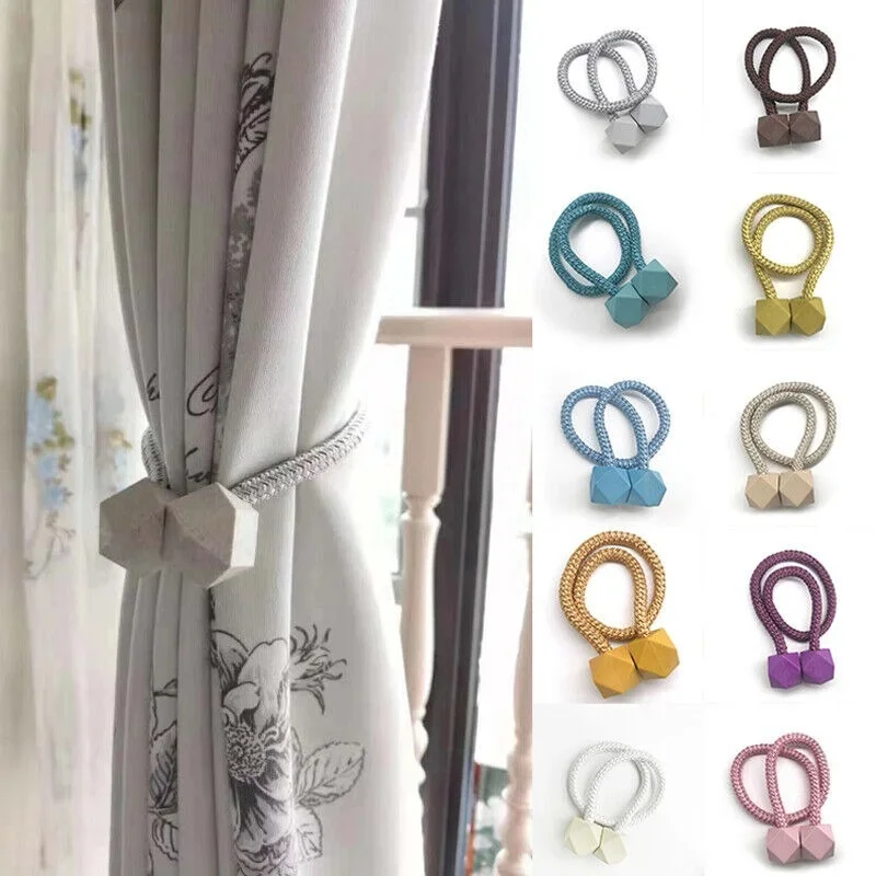 Multifaceted Ball Magnetic Curtain Buckle Tieback Clips Holder Home Window Decor