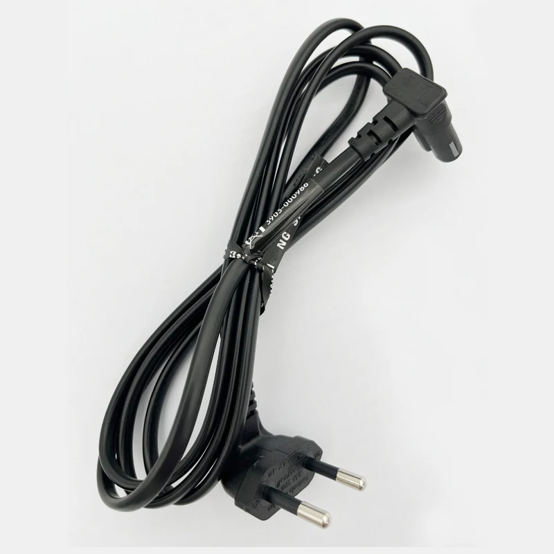 IEC C7 Figure 8 Power Cable Euro EU European 90 Degree Angle 2 Prong AC Power Supply Cord for Samsung Philips Sony LED TV Laptop