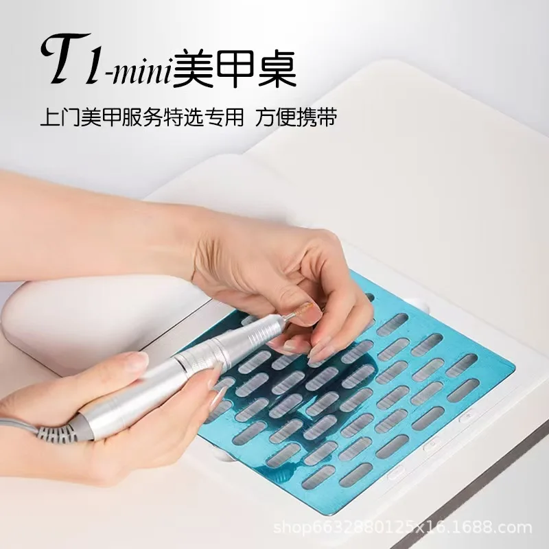 YJQ portable mini manicure vacuum integrated manicure table pedicure table built-in vacuum cleaner