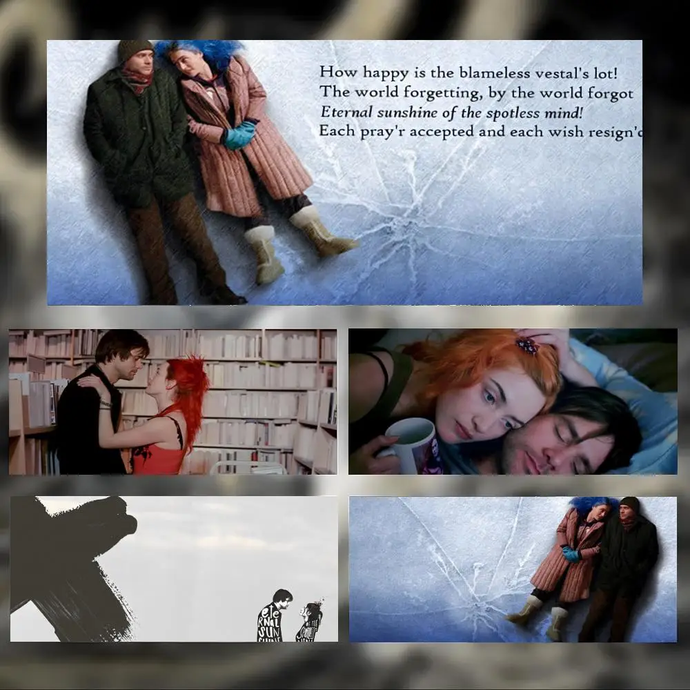 movie romantic E-Eternal Sunshine of the Spotless Mind Mouse Pad Large Thick Desk Pad Stitched Edges Gaming Mouse Mat for PC