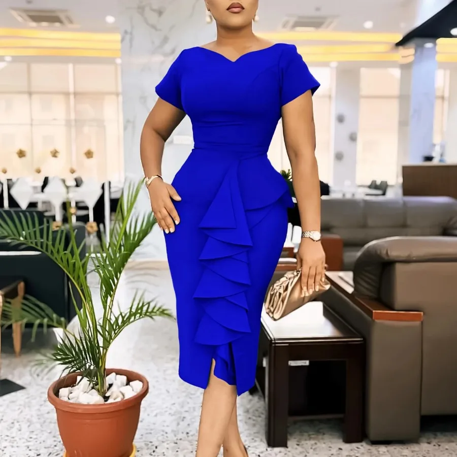 bodycon dresses nairobi Effortlessly Elegant” Bodycon Dress- Navy – Zia Africa