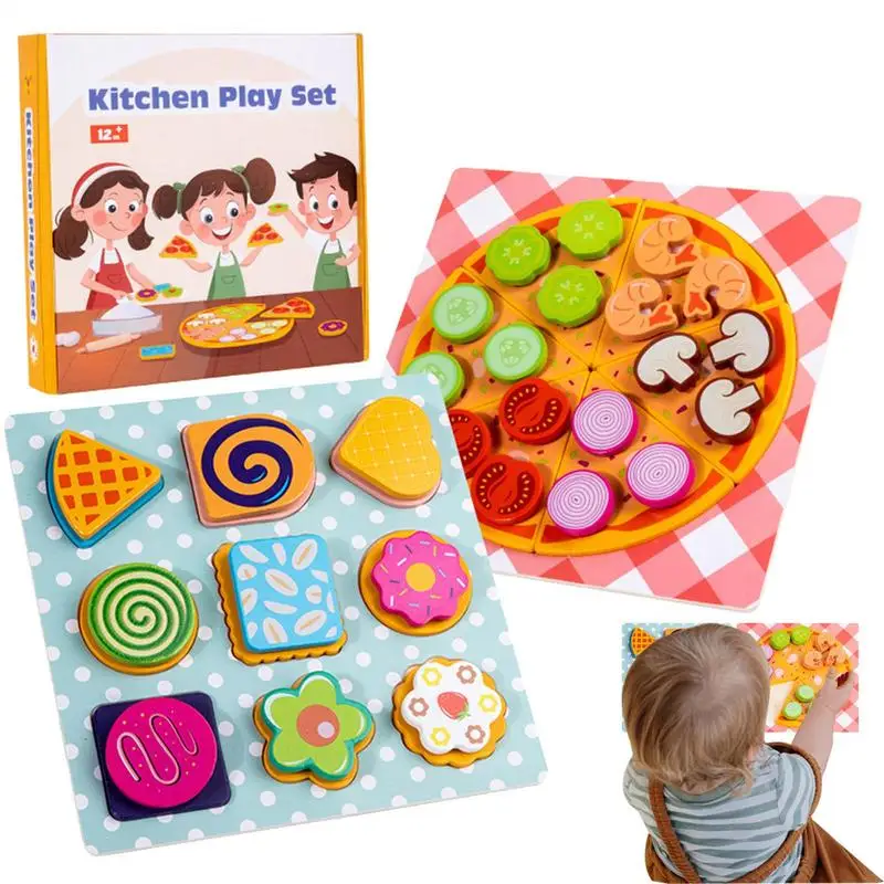 

Shape Sorters For Toddler 1-3 Sorting Activities Wooden Fine-Motor Pizza Cookie Design For Preschool Kindergarten Classroom