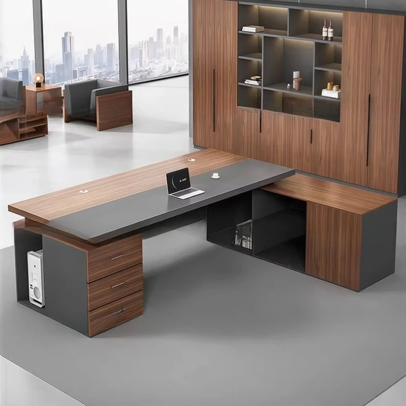

Aesthetic Display Office Desk Luxury Minimalist Multifunctional European Office Desk Storage Design Meuble Bureau Home Furniture