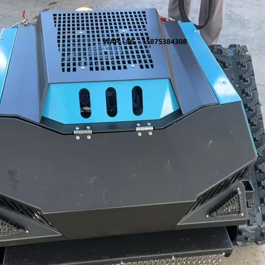 27-inch Remote Control Lawn Mower KH-LM2427B Brushless Vertical Axis Oil-electric Hybrid Orchard Mowing Robot Made China