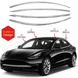 Per Tesla Model 3 Model Y visiere per finestre Vent deflettore d'aria Ventshade Ventvisor deflettore per finestra laterale parapioggia 2020-2023