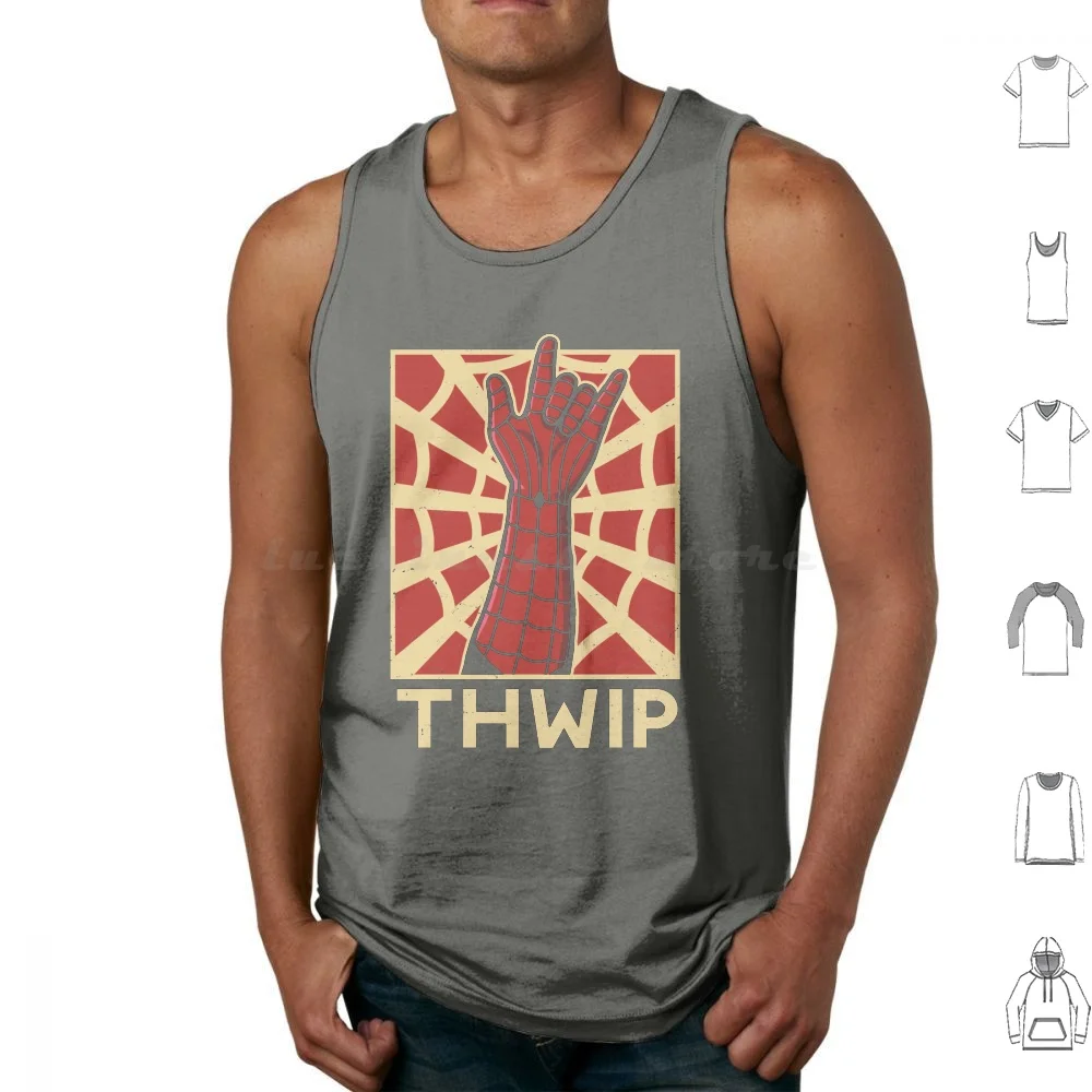 Thwip Tank Tops Print Cotton Comics Popculture Spidy Webslinger Twhip Revolution Propaganda Humor Vintage 2020 Comic