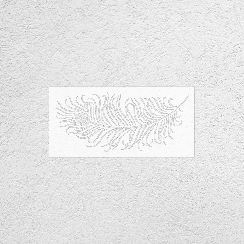 50cm - 90cm Stencil For Painting Wall Decor Plaster Decorative Template Furniture Makers Putty Rollers Peacock Feather S395