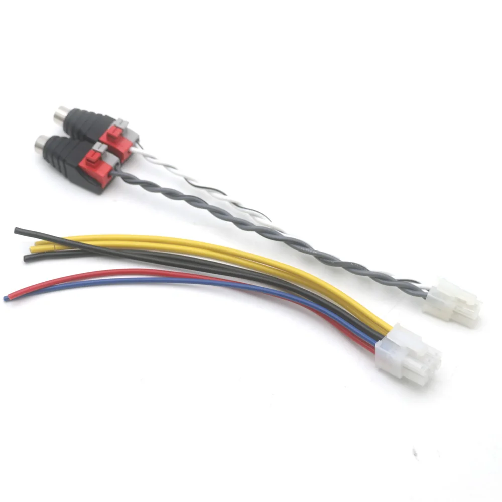 カーアンプ6ピン電源ケーブルルーム4ピンスピーカー入力ハーネス