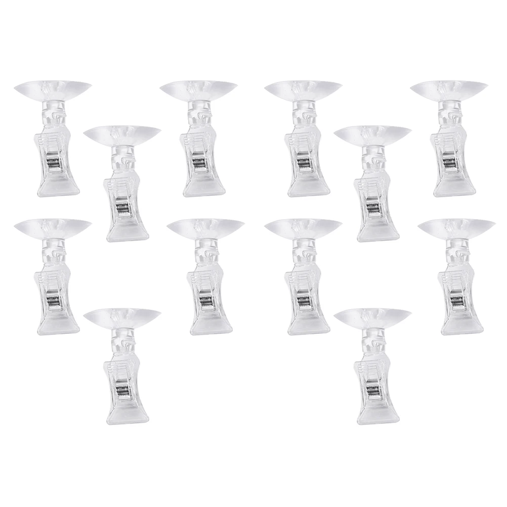 

15pcs Feed Clip Suction Cups Aquarium Clamp Seaweed Plastic Fish Tank Sucker Accessories Supplies Feeding Tool Durable Easy