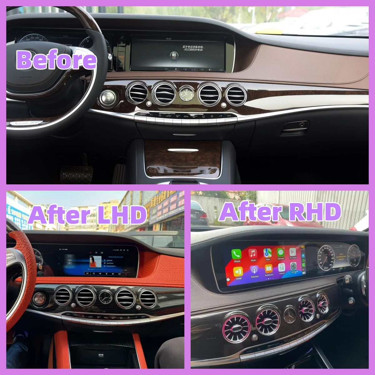 

12,3 "для Mercedes-Benz S Class W222 2014-2017 автомобильный радиоприемник Android Auto беспроводной Carplay GPS-навигация автомобильная тюнинг Qualcomm DPS