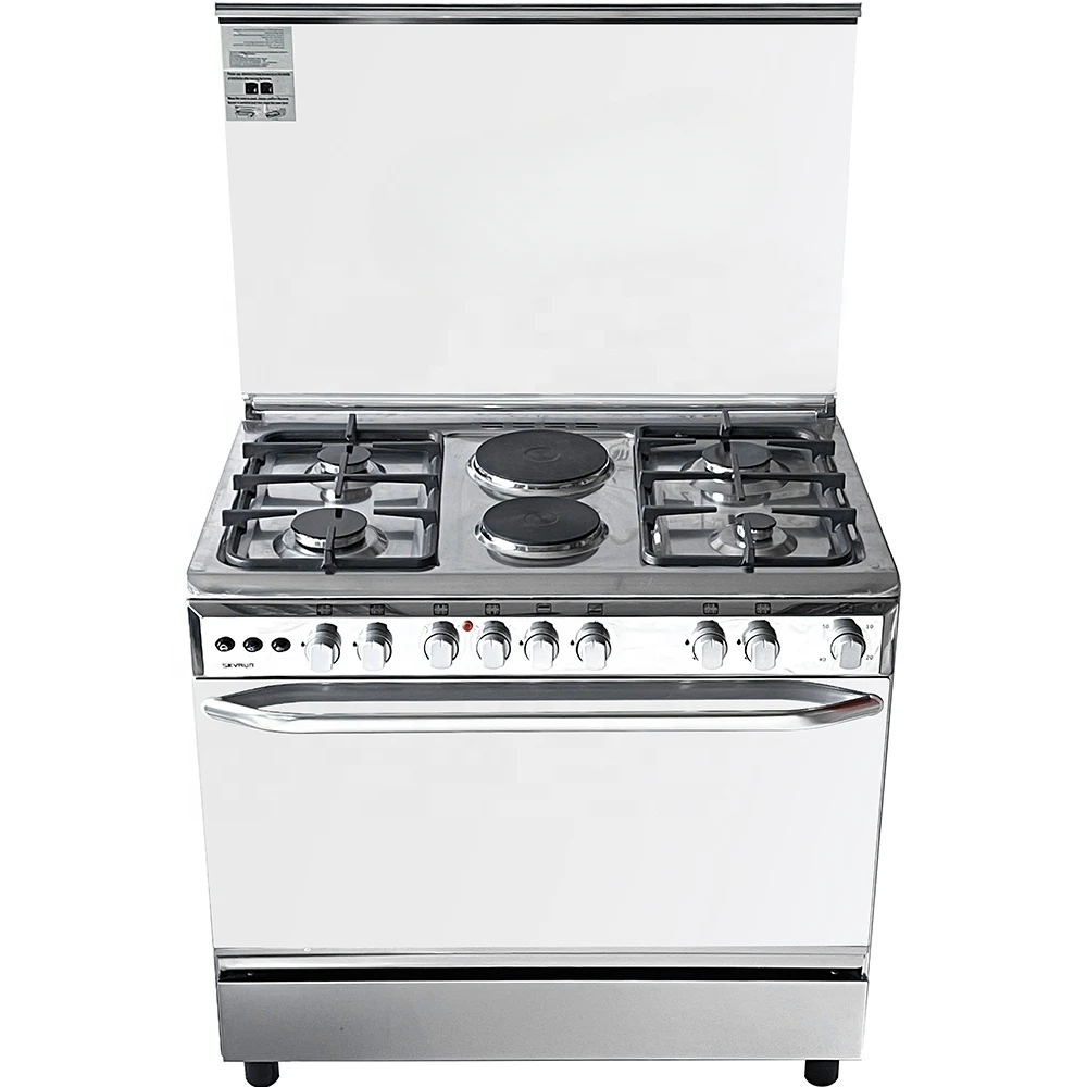 6 Burner Gas Stove With Oven Gas Cooker 4 Burner And 2 Electric Plate With Oven