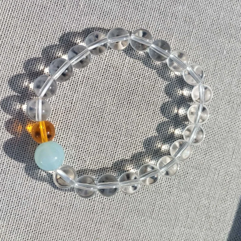 

Браслет из натурального изысканного стекла, новый простой мужской и женский браслет