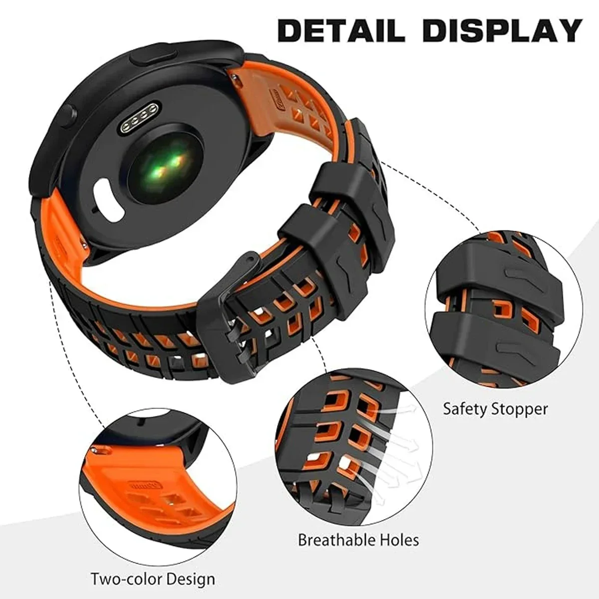 22 مللي متر سيليكون الفرقة لهواوي GT5 4/3Pro استبدال معصمه لساعة شاومي اللون 2 S2 46 مللي متر حزام نشط لسوار Garmin #5