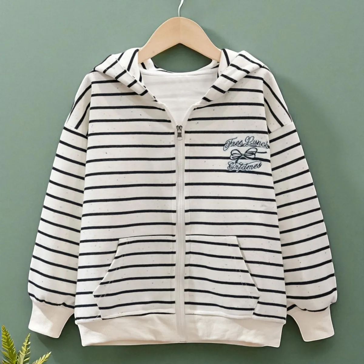 Back to School Uniform Outfits Girls Hooded Jackets Outerwear Girls Striped Coats Children Clothes for Teenagers Costumes 4-13Y