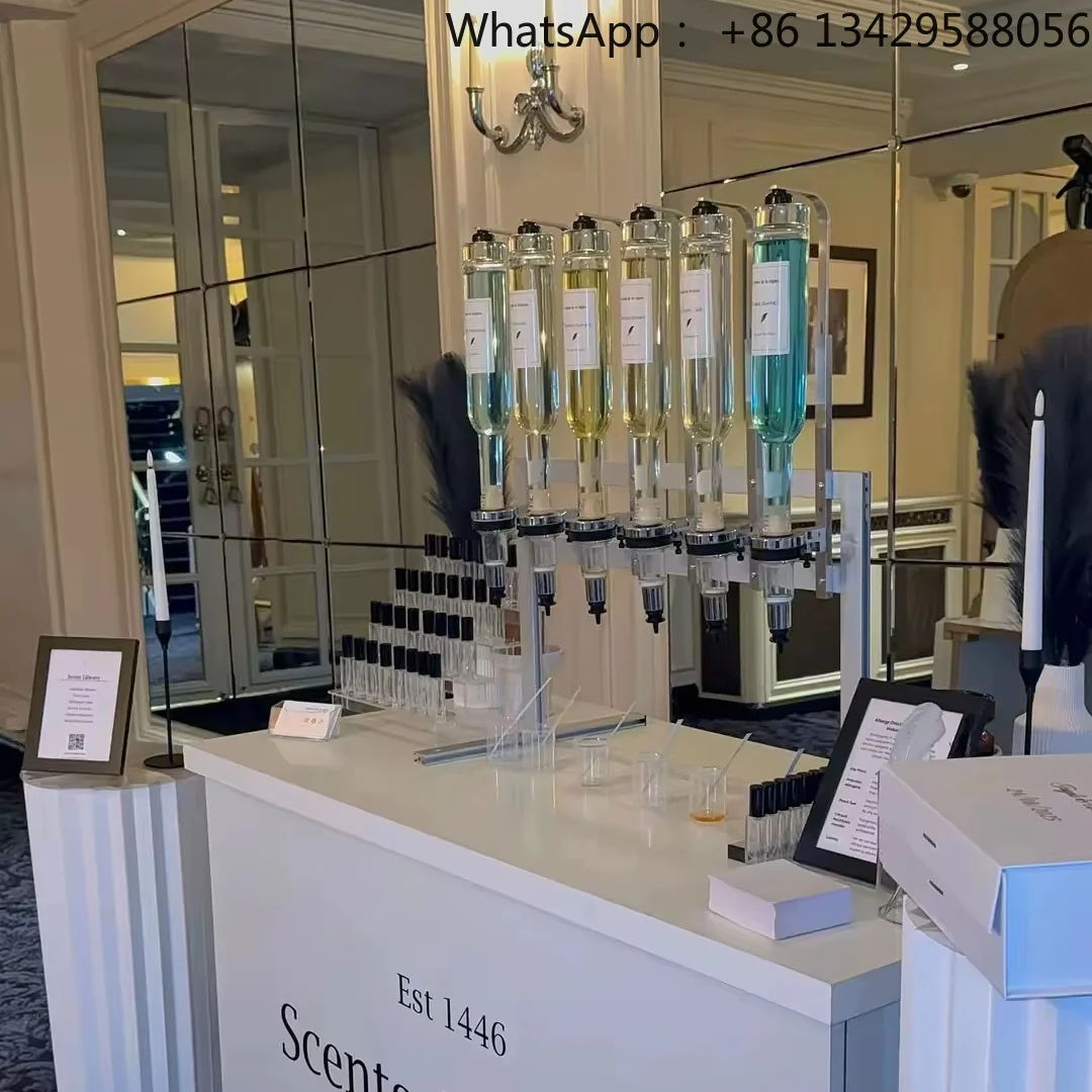 Newly Designed Desktop Wall-Hanging 6 Bottles Perfume Dispenser 375/500/750ML Liquid Filling Machine for Wedding Decoration