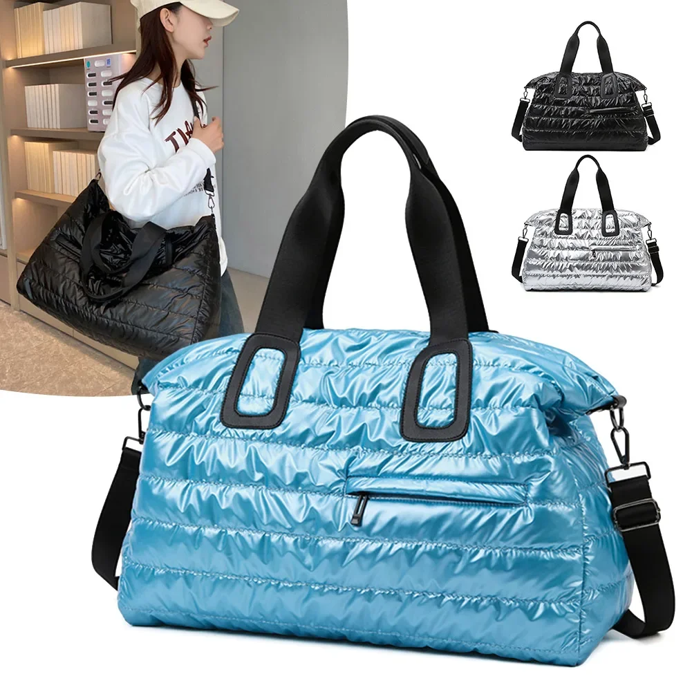 Wet Dry Separation Duffle Tote Bag Large Capacity Weekend Handbags Multifunctional Quilted Gym Bag Waterproof for Outdoor Travel