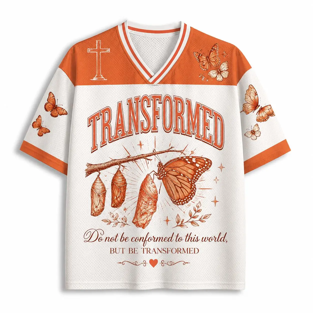 2026 Summer Fashion New Style Trendy Floating World Butterfly Design 3D Printing Outdoor Leisure Fitness Style V-neck T