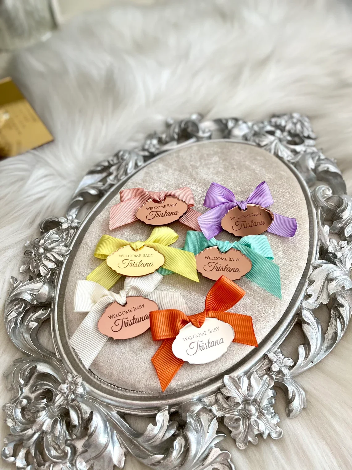 

30/50/100Pcs Acrylic Mirror Tag, Christmas Tag, Personalized Gift tags, Custom Label, Save the Date, Luxury Wedding Tag