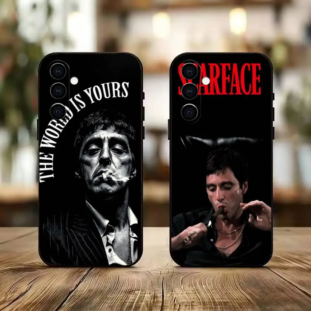 The World Is Yours S-Scarfaces Phone Case Black Silicone Soft For Samsung A73,A72,A71,A70,A53,A52,A51