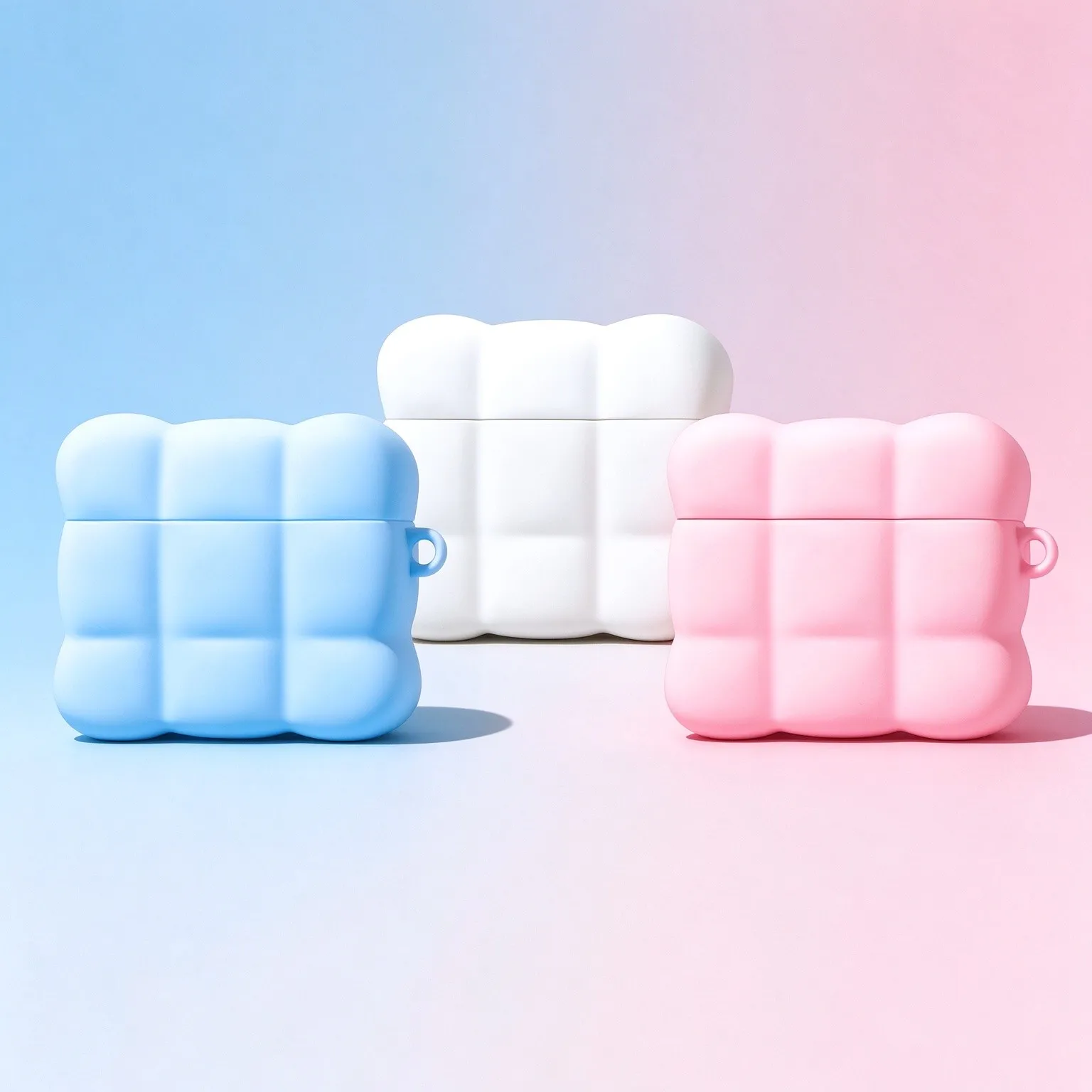 Puff cloud Grid For Airpods 4 5 Pro 2 Pro 3 Silicone Earphone Case Accessories Cover